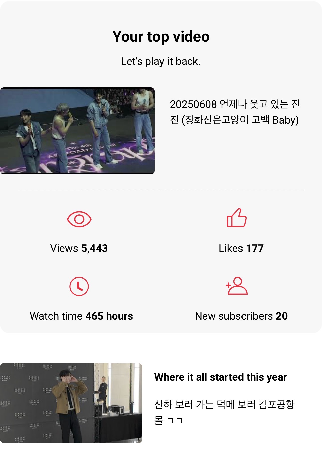 유튜브 크리에이터 2025년 회고